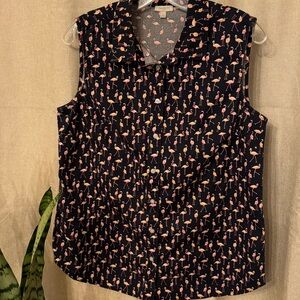 Medium Talbots sleeveless top Flamingos